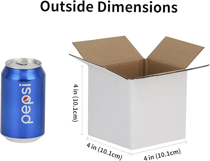 4x4x4 inches Shipping Boxes 30 Pack, Kraft Corrugated Small Cardboard Boxes - Image 2