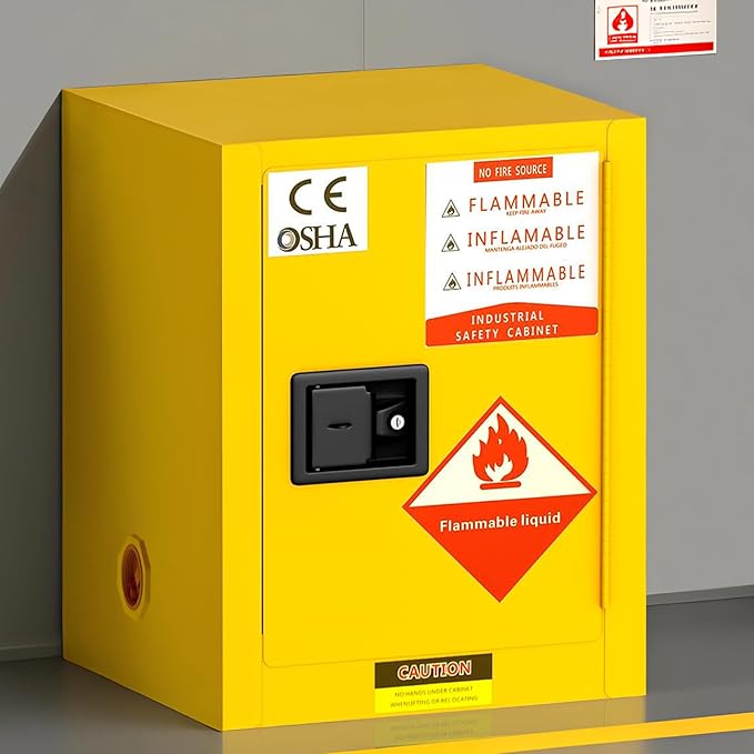 Flammable Storage Cabinet 34"x34"x65", 90 Gallon Chemical Safety Cabinet by Unknown