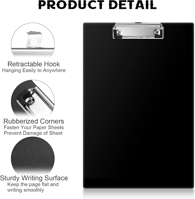 30 Pieces Clipboards, Plastic Clipboards - Image 2