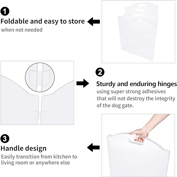 Clear Acrylic Freestanding Dog Gates - Image 5
