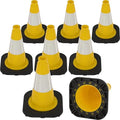Fluorescent Orange/Green PVC Traffic Cones, Heavy Black Base Parking Lot Cone by OranLite