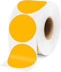 2 Inch Fluorescent Orange Circle Stickers 500 Pcs, Permanent Color Coding Dots by WANSTE