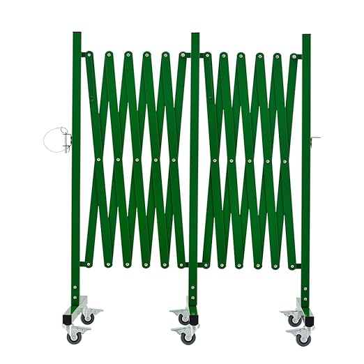 GYMTIME Industrial Expandable Metal Barricade, 16 Feet, Folding Security Gate by GYMTIME