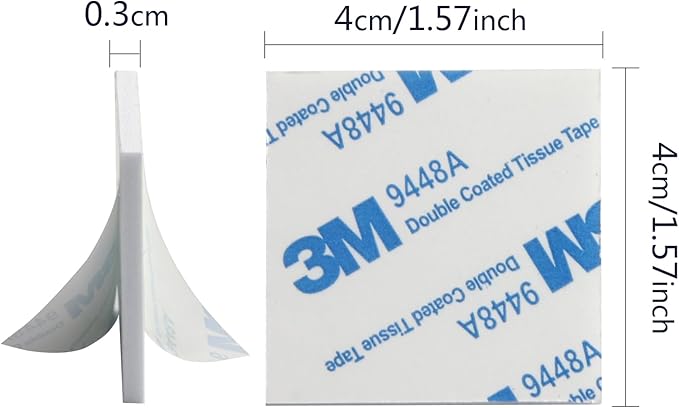 UPINS 120 Pack Square Double Sided Foam Tape Strong Pad Mounting Adhesive Tape - Image 2