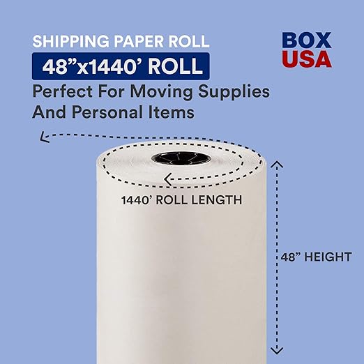 BOX USA Packing Paper Roll 1440'L x 48"W - Image 2