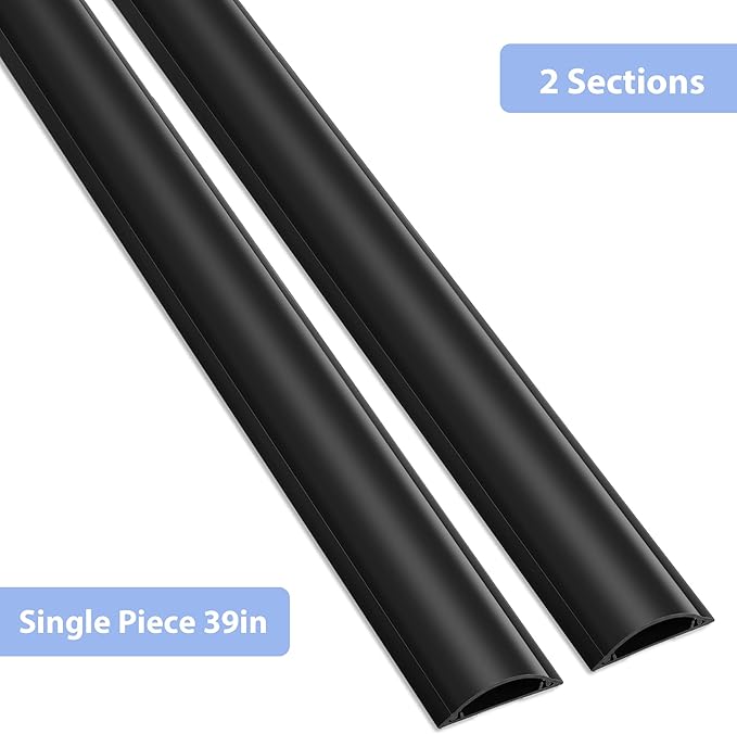 Cord Cover Floor 6.6ft, Large Capacity Floor Cable Cover, Hard PVC Cord Hider - Image 6