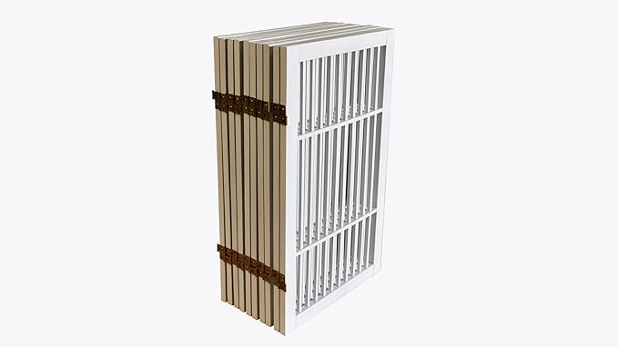 Pet Dog Gate Strong and Durable Freestanding Folding Acacia Hardwood Portable - Image 4