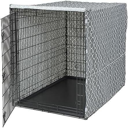 MidWest Homes for Pets Dog Crate Cover, Privacy Dog Crate Cover Fits Midwest Dog Crates, Crate Cover Only; Machine Wash & Dry; Gray Geo Print; 54 inch - Image 5