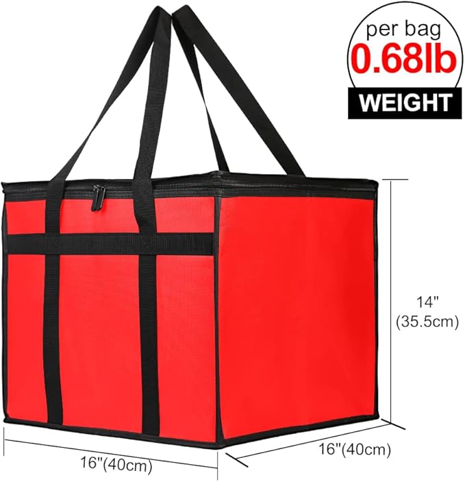 Bodaon Insulated Pizza Delivery Bag, Commercial Delivery Bag, Food Warmers - Image 2