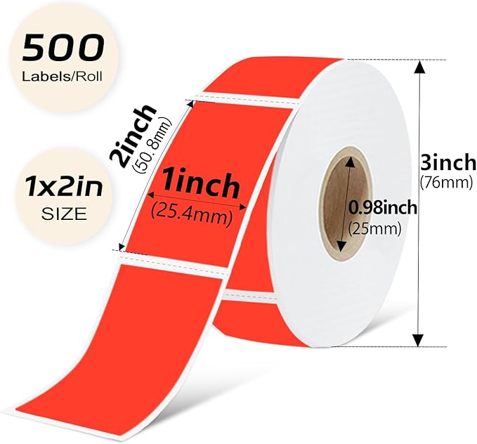 1x2 Inch Thermal Labels, Waterproof Removable Blank Stickers - Image 3