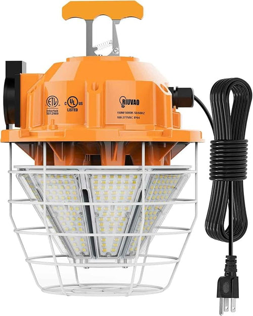 150W LED Temporary Work Light Fixture 24750 Lumen Daylight White 5000K IP65 by LightupEveryCorner