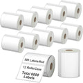 12 Rolls 6000 Pcs 4"x3" 3-Proof Direct Thermal Shipping Labels 1" Core by LabelChoice