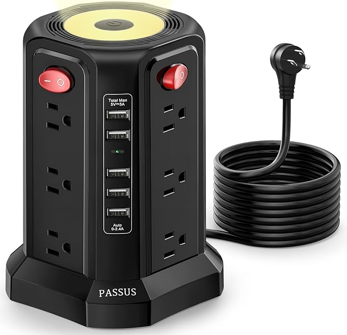 Surge Protector Power Strip Tower by PASSUSSurgeProtectorTower