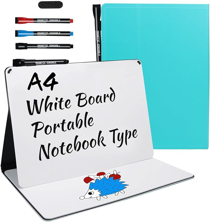 Portable White Board Small Dry Erase Board, A4 Reusable Notebook by CABPLROI