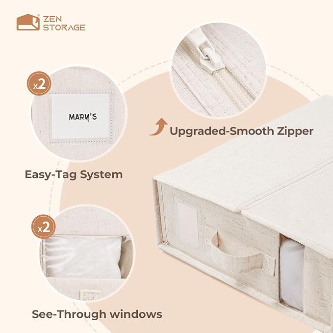 4Pack Linen Sheet Organizers and Storage - Image 5