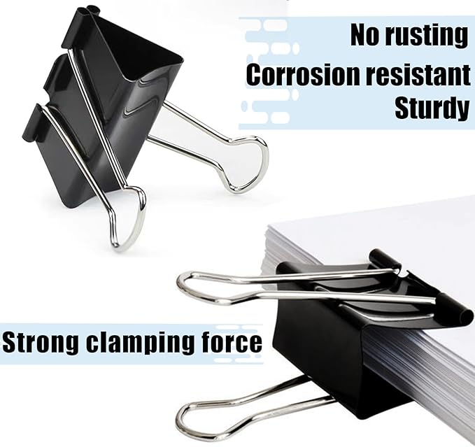 Extra Large Binder Clips 2.4 Inch, Upgrade Large Binding Clips Jumbo Paper Clips - Image 3