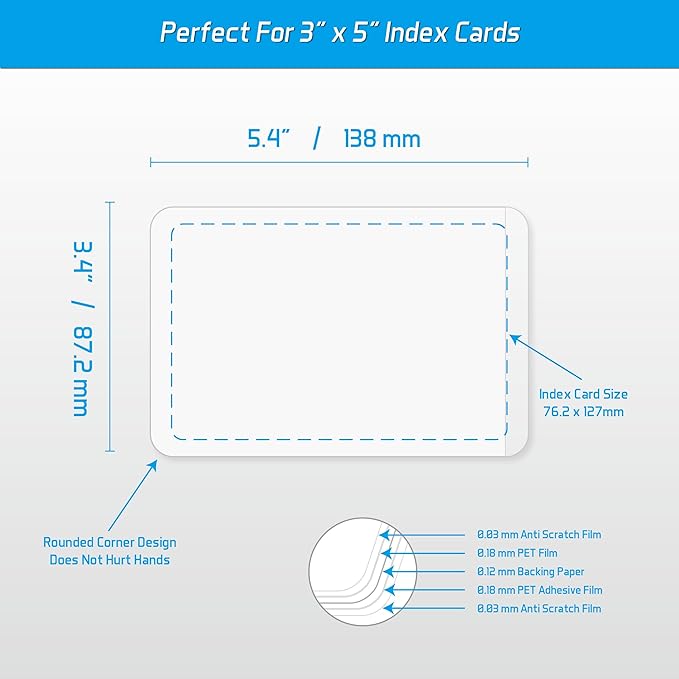 Self-Sealing Laminating Pouches, 3.4" x 5.4'', 20 Pack, Easy-to-Use, No Machine - Image 3