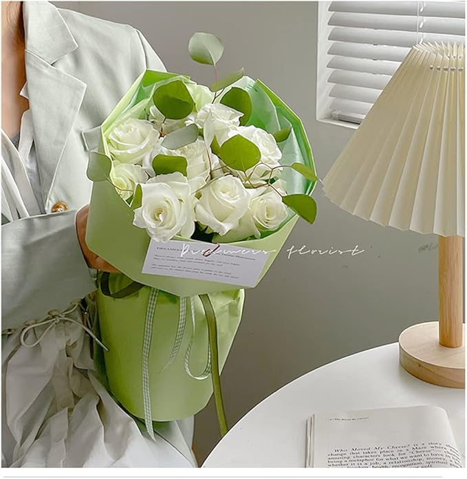 Dark Green Flower Wrapping Kraft Paper Christma Gift Wrapping Paper Rolls - Image 4