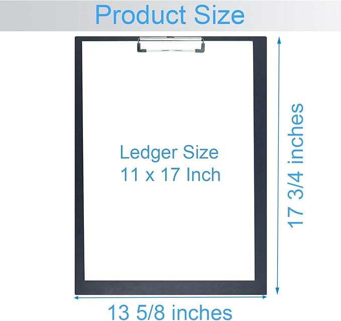 Acocony 11x17 Clipboard Vertical Extra Large Clipboard Low Profile Clip 11 x 17 - Image 2