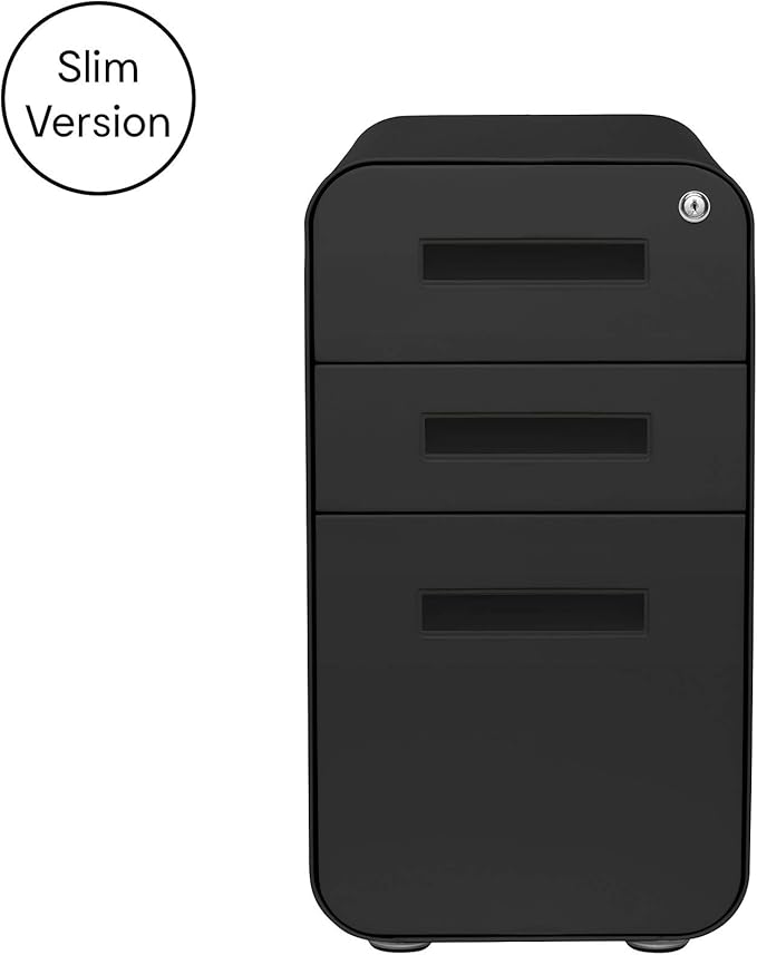Laura Davidson Furniture Stockpile Slim 3-Drawer Mobile File Cabinet - Image 5
