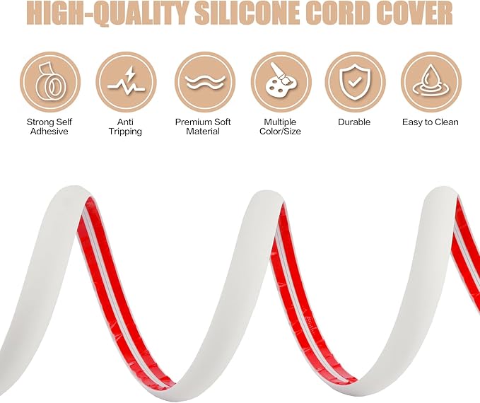 Floor Cord Cover Cable Cavity Self Adhesive Cord Hider Floor Floor Cable - Image 2