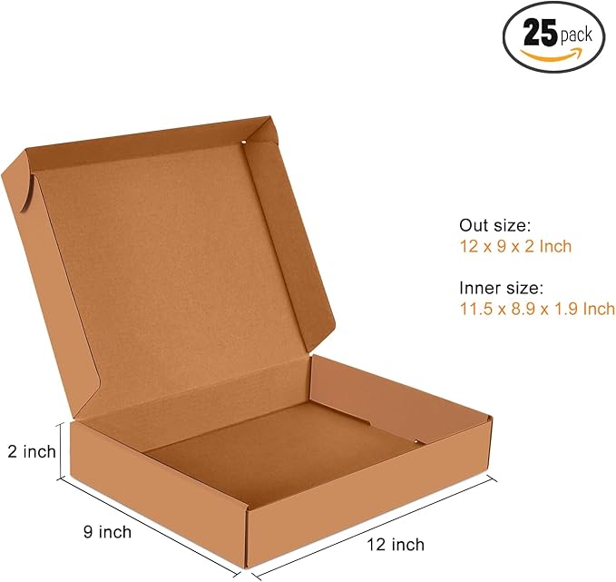 12x9x2 inch Small Shipping Boxes Set of 25 - Image 4