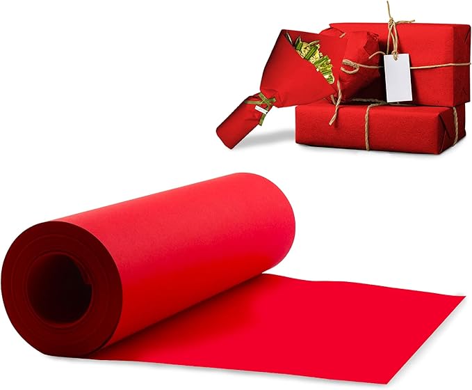 Kraft Wrapping Paper Roll, 100 Feet Recycled Kraft Paper by Coobbar