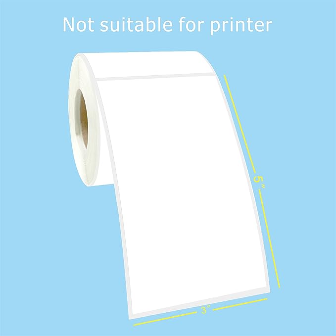 PARLAIM 3" x 5" Adhesive Color Cod Stickers, 250 per Dispenser Box Roll Square - Image 2