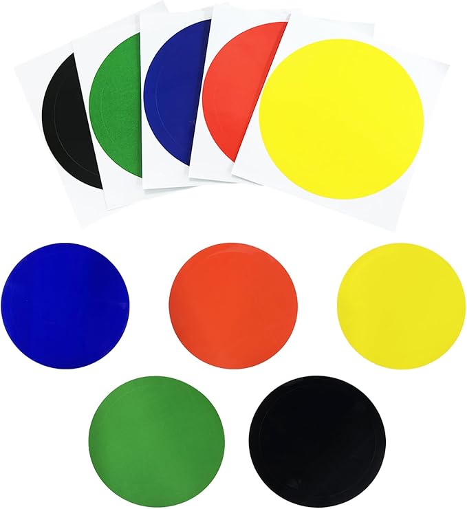 5inch Colored Moving Large Round Labels-20PCS Circle Labels Dots Stickers by ZLY
