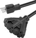 50FT 12/3 Outdoor Extension Cord, Heavy Duty 3-Outlet SJTW Indoor/Outdoor by Mshyet