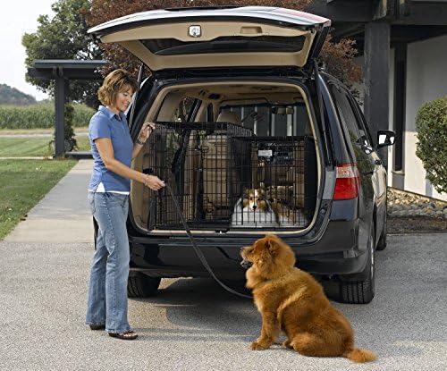 MidWest Homes for Pets Solutions Series Side-by-Side SUV Dog Crate, Double Door Folding Metal Cage Designed to Fit in SUVs & Vans, for Dogs up to 70 Lbs - Image 2