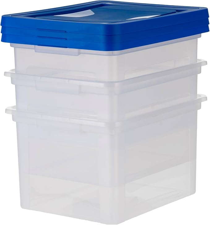 IRIS USA File Box, Plastic File Organizer Box - Image 6
