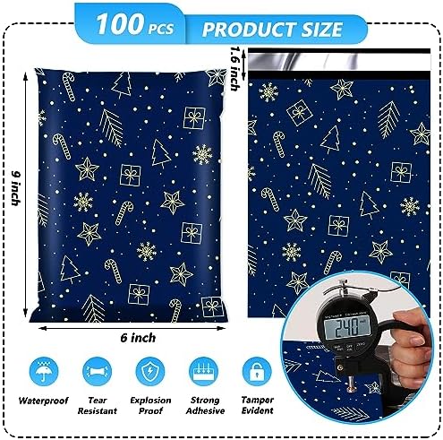 Christmas Poly Mailer 6x9 Inch 100 Pcs - Image 2