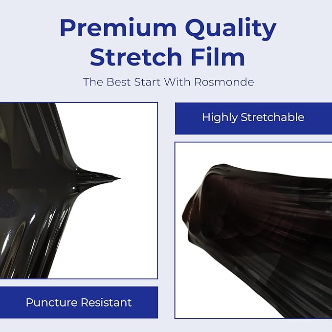 Rosmonde Bulk Plastic Wrap for Moving, 5 Pack, True 18" x 1500 ft Black Shrink - Image 7