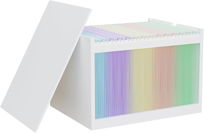 White Bamboo Acrylic File Box - Image 7
