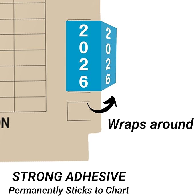 2026 Year Labels, Doctor Stuff 2026 Chart Stickers, Light Blue Color Coded - Image 2