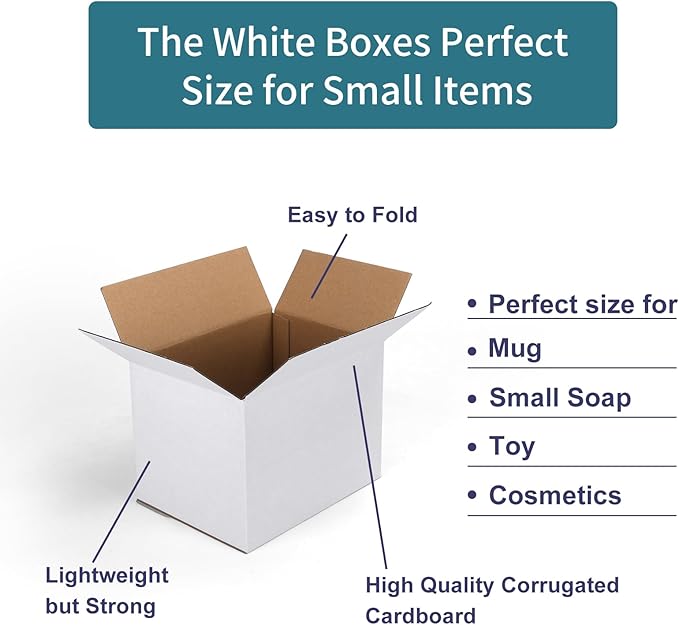 6 Pack Shipping Boxes 8x6x6 Inches, Small Business - Image 6
