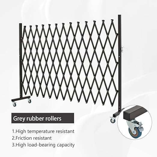 GYMTIME Metal Expandable Barricade, Portable Safety Barrier - Image 2