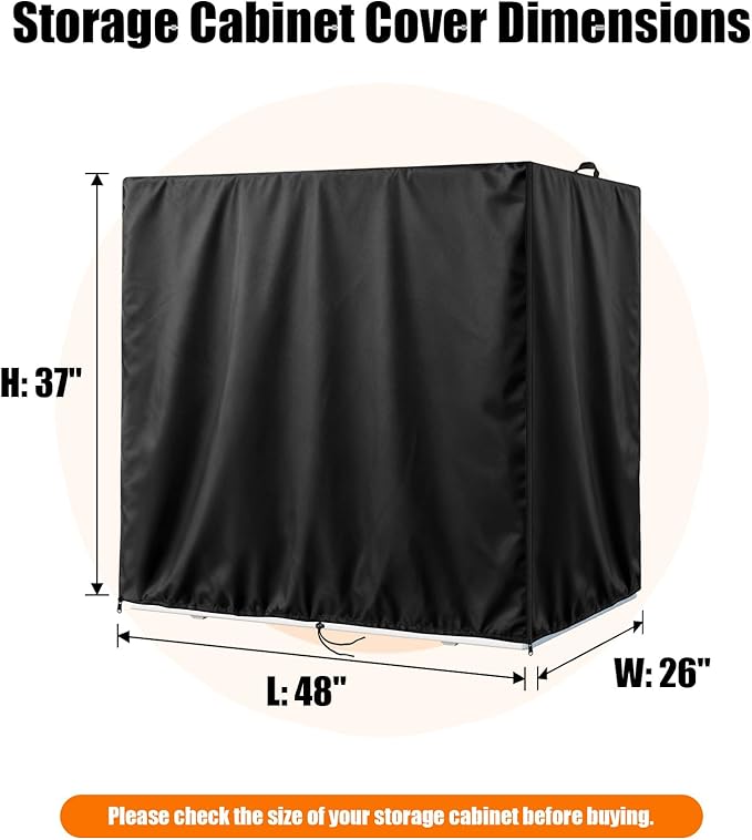 Kasla Storage Cabinet Cover, Outdoor Chest Storage Waterproof Cover, - Image 2
