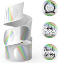 Classy Holographic Circle Thermal Sticker Labels, Self-Adhesive Thermal Label by CLASSY