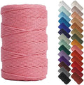 NOANTA Dark Pink Macrame Cord 4mm x 109yards, Cotton Rope Macrame Yarn by NOANTA