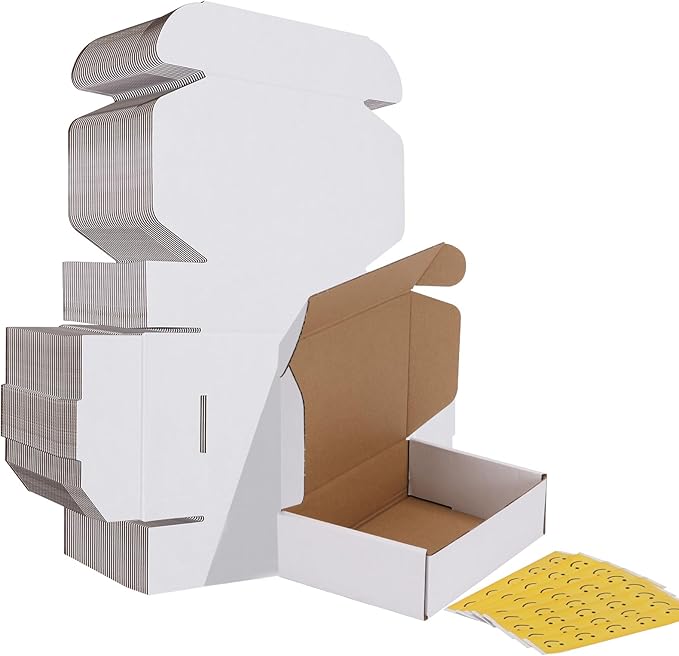 HORLIMER 40 Pack 7x5x2 Shipping Boxes, Small Business by HORLIMER