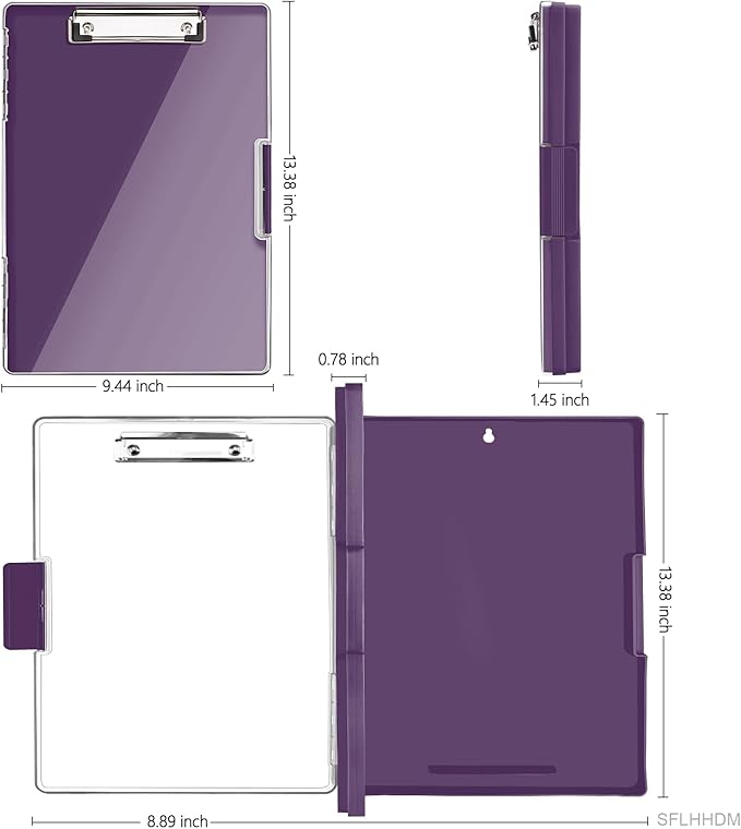 Clipboard with Storage, Heavy Duty Clip Boards 8.5x11 with 2 Storage Case - Image 2