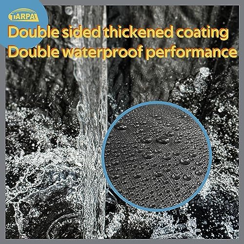 TARPAL tarp Waterproof 4x4 Feet(2Pack) Black 14mil Heavy Duty tarps - Image 4