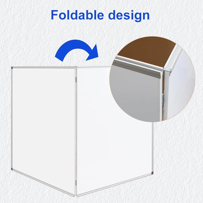 Giant Magnetic Whiteboard 72 x 36 Inch, Foldable Extra Large Dry Erase White - Image 4