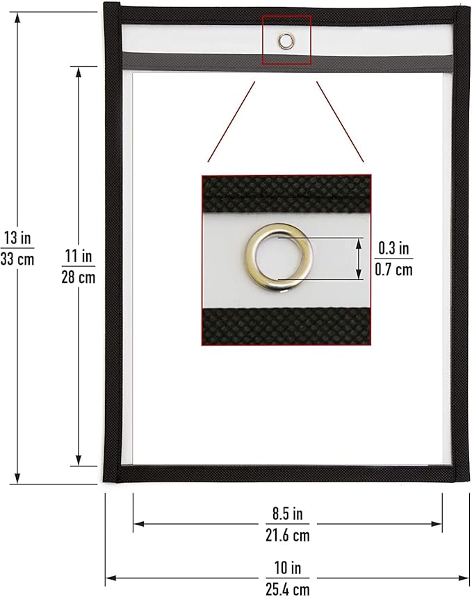 Job Ticket Holders 9x12 -, 8.5 x 11 Letter Size, Dry Erase Pockets, and - Image 2