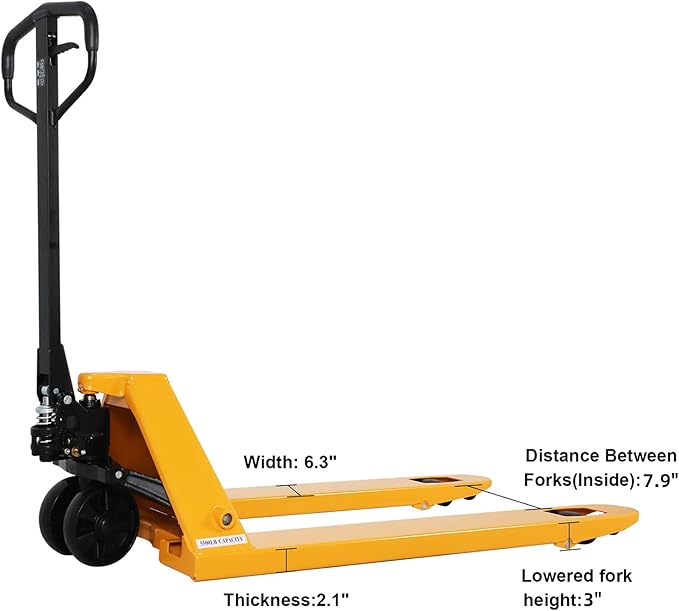 Manual Pallet Jack Industrial Hand Pallet Truck 48" Lx21'' W Forks 5500Lbs - Image 2