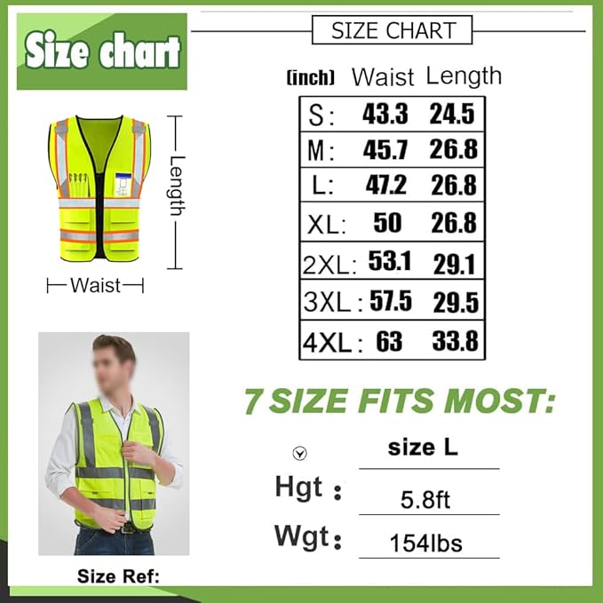 YOWESHOP High Reflective Visibility Safety Vest Custom Your Logo Safety Workwear - Image 5