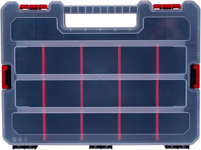 2-Pack Small Parts Organizer Box – Stackable Hardware Storage Organizer Case - Image 5