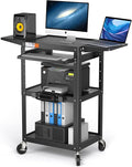 Large Steel AV Cart with Power Strip & Drop Leaves by POCHAR-FactoryDirectCustomizedProducts